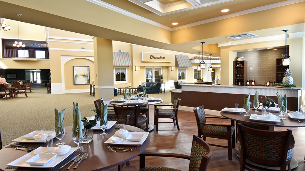 Dining space at Silver Creek Retirement and Assisted Living Community